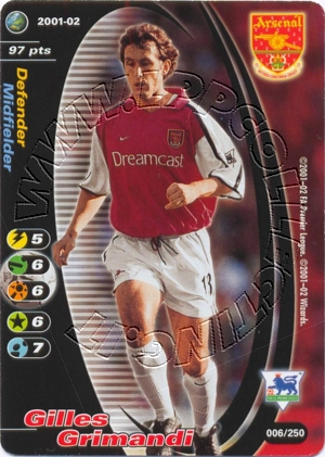 Arsenal 2001/02 - Gilles Grimandi
