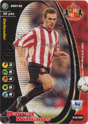 Sunderland 2001/02 - Darren Williams