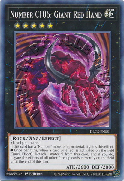 Number C106: Giant Red Hand