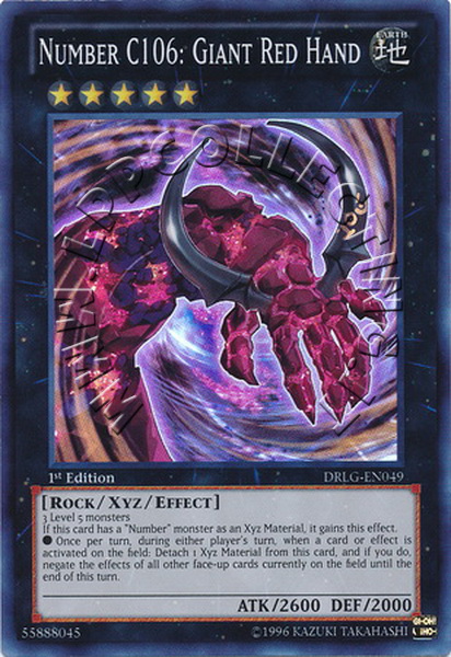 Number C106: Giant Red Hand