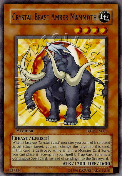 Crystal Beast Amber Mammoth