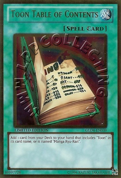 Toon Table of Contents