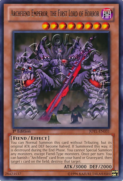 Archfiend Emperor, the First Lord of Horror