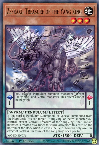 Zefraxi, Treasure of the Yang Zing