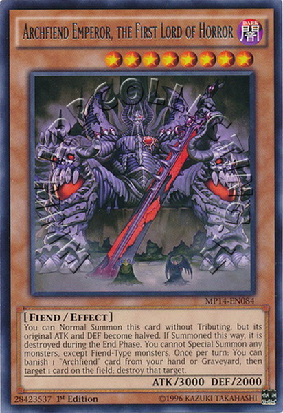 Archfiend Emperor, the First Lord of Horror
