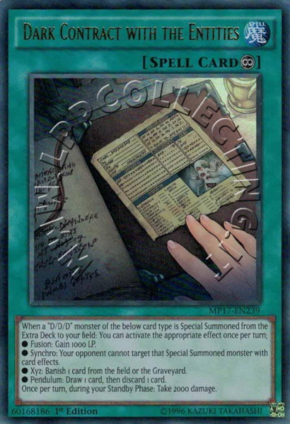 Dark Contract with the Entities