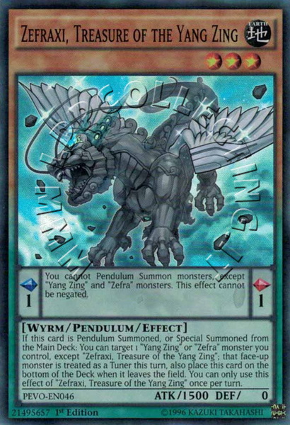 Zefraxi, Treasure of the Yang Zing