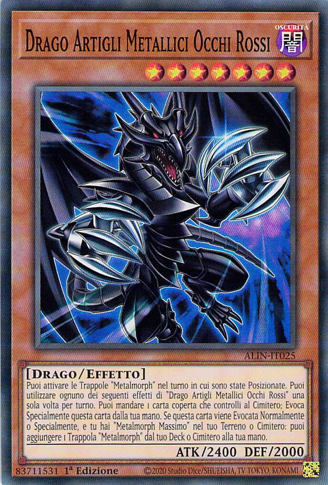 Drago Artigli Metallici Occhi Rossi