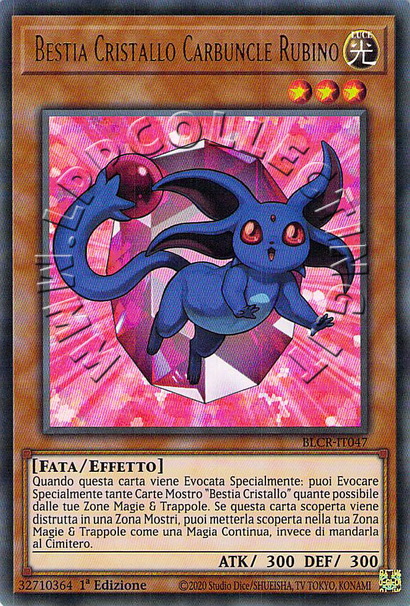 Bestia Cristallo Carbuncle Rubino