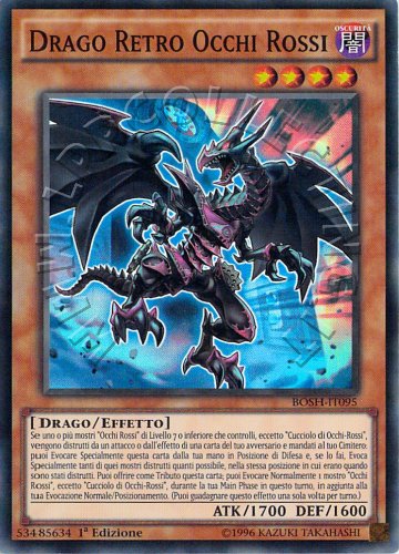 Drago Retro Occhi Rossi