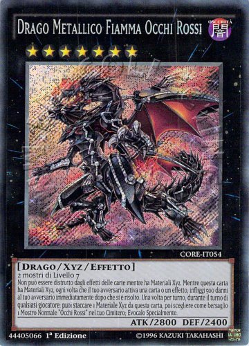Drago Metallico Fiamma Occhi Rossi
