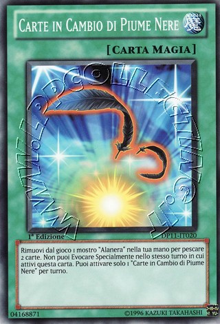 Carte in Cambio di Piume Nere
