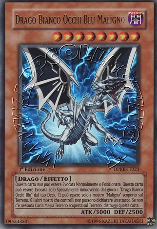 Drago Bianco Occhi Blu Maligno
