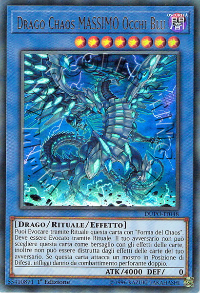 Drago Chaos MASSIMO Occhi Blu