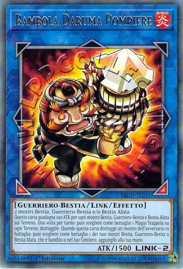 Bambola Daruma Pompiere