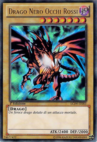 Drago Nero Occhi Rossi