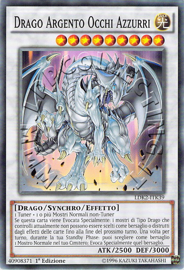 Drago Argento Occhi Azzurri