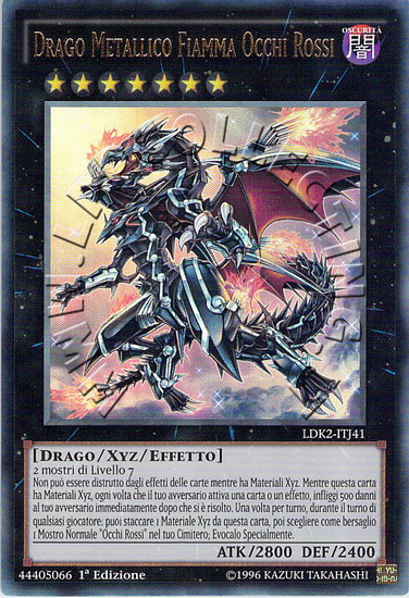 Drago Metallico Fiamma Occhi Rossi