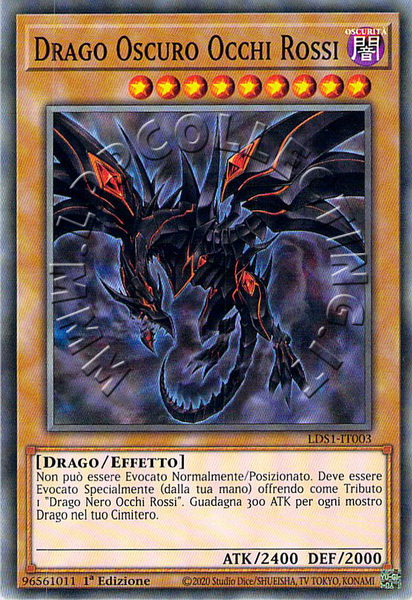 Drago Oscuro Occhi Rossi