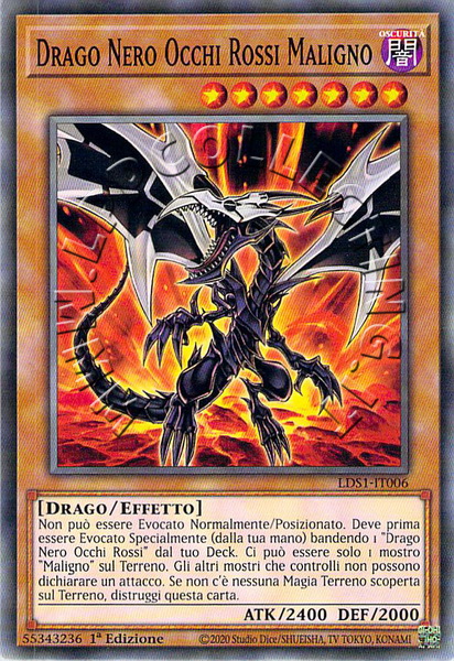 Drago Nero Occhi Rossi Maligno
