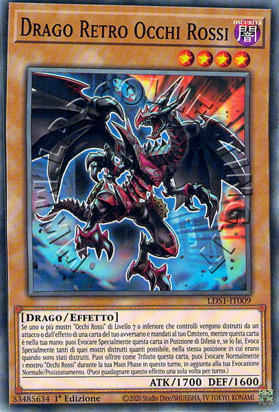 Drago Retro Occhi Rossi