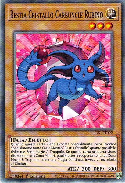 Bestia Cristallo Carbuncle Rubino