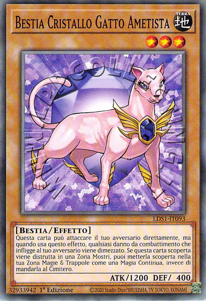 Bestia Cristallo Gatto Ametista