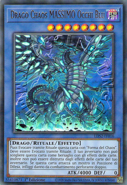 Drago Chaos MASSIMO Occhi Blu