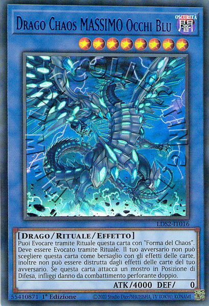 Drago Chaos MASSIMO Occhi Blu