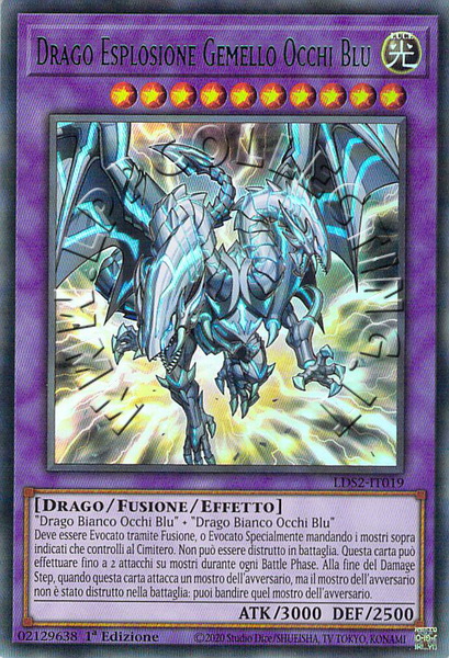 Drago Esplosione Gemello Occhi Blu