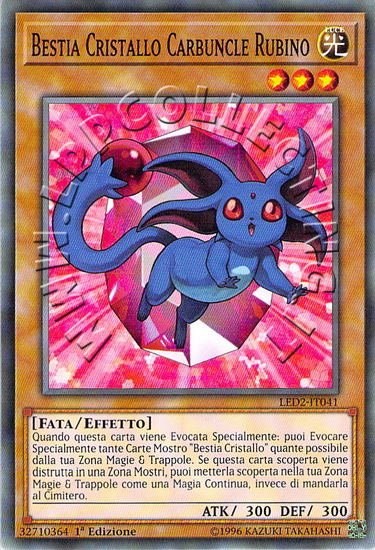 Bestia Cristallo Carbuncle Rubino
