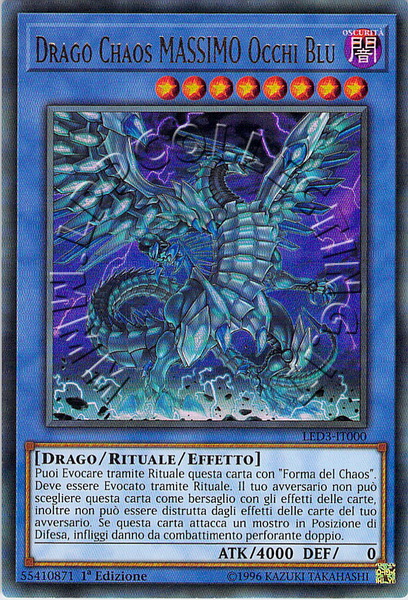 Drago Chaos MASSIMO Occhi Blu