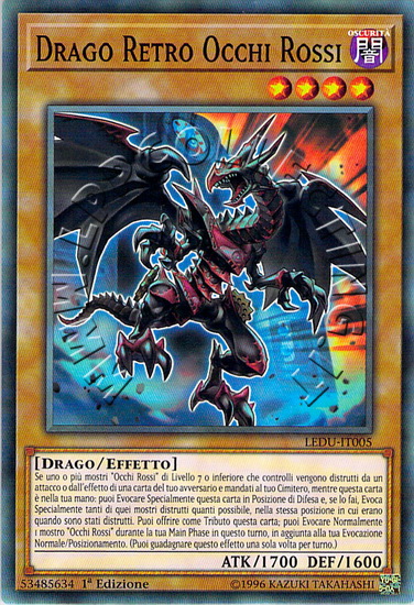 Drago Retro Occhi Rossi