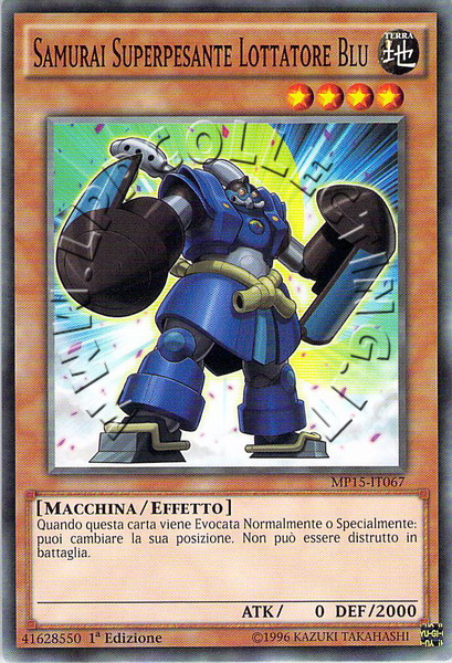 Samurai Superpesante Lottatore Blu