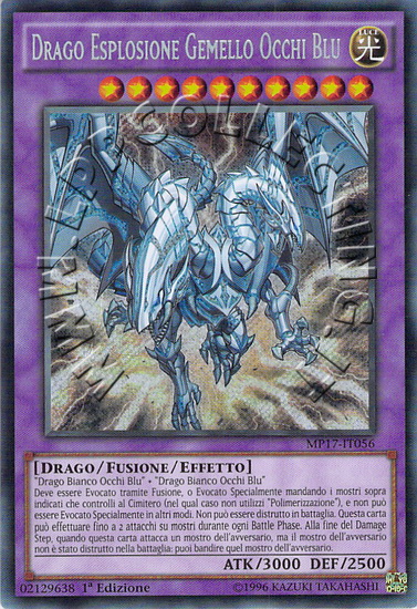Drago Esplosione Gemello Occhi Blu