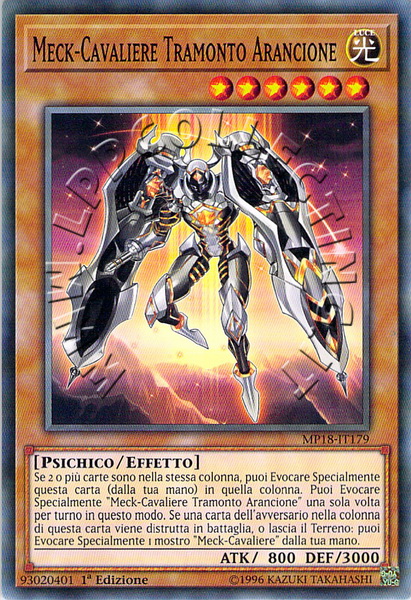 Meck-Cavaliere Tramonto Arancione