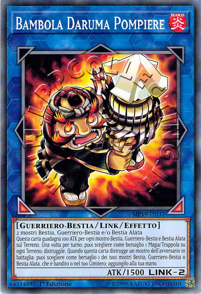 Bambola Daruma Pompiere