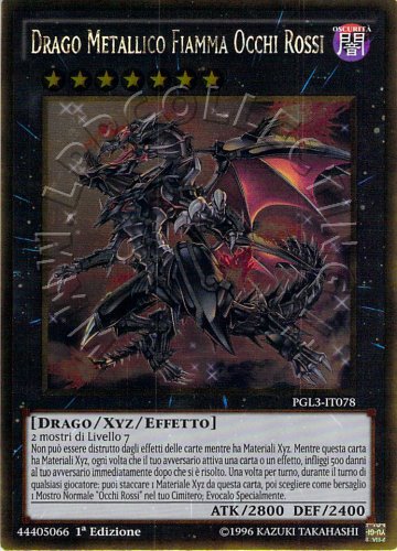 Drago Metallico Fiamma Occhi Rossi