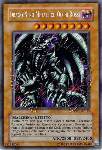 Drago Metallico Occhi Rossi