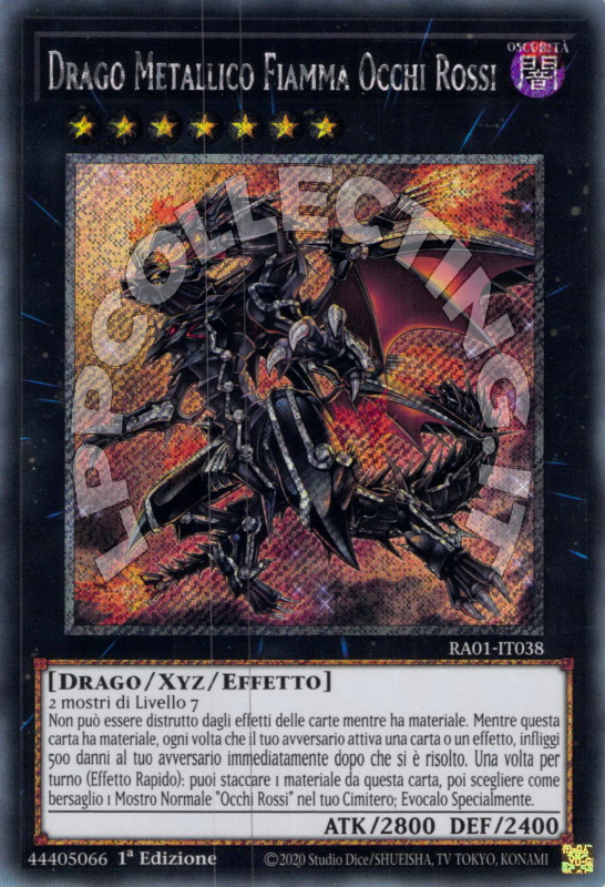 Drago Metallico Fiamma Occhi Rossi