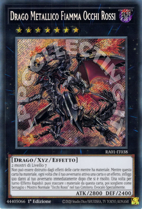 Drago Metallico Fiamma Occhi Rossi