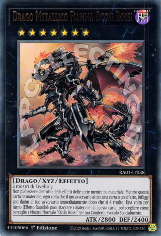 Drago Metallico Fiamma Occhi Rossi