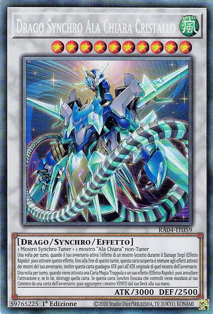 Drago Synchro Ala Chiara Cristallo 