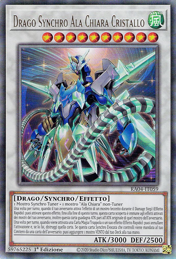 Drago Synchro Ala Chiara Cristallo 