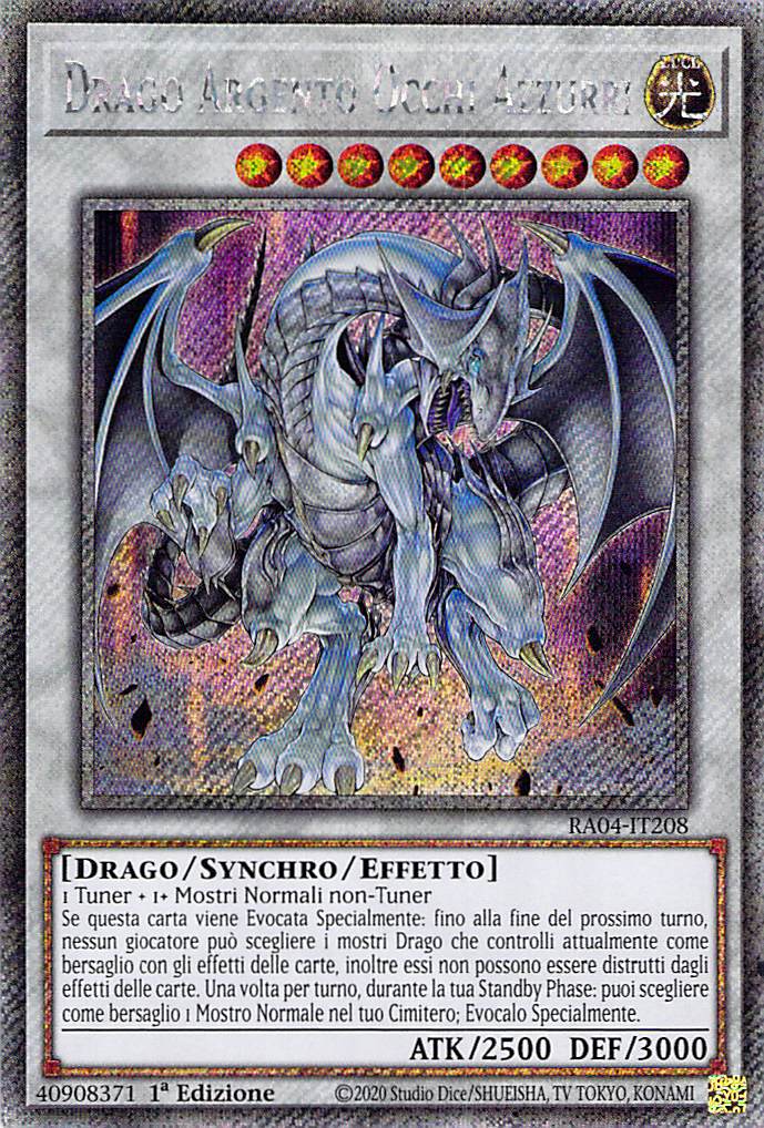 Drago Argento Occhi Azzurri