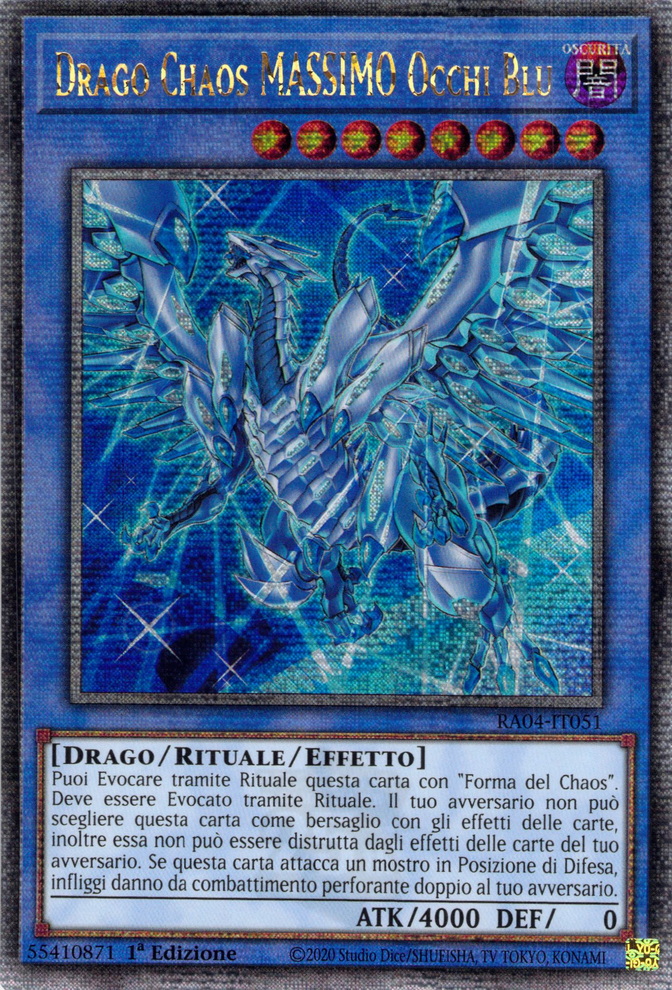 Drago Chaos MASSIMO Occhi Blu