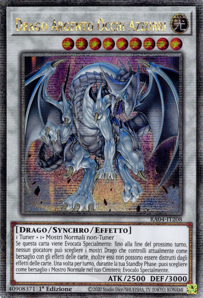 Drago Argento Occhi Azzurri