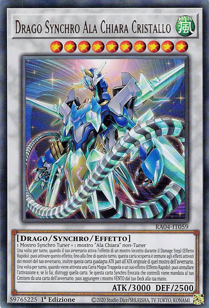 Drago Synchro Ala Chiara Cristallo 