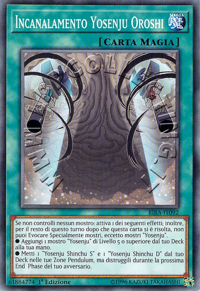 Incanalamento Yosenju Oroshi