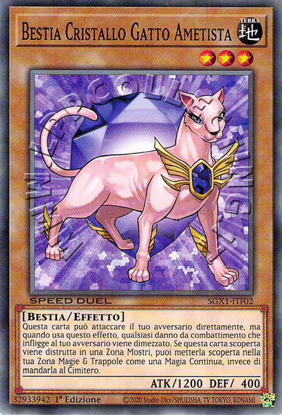 Bestia Cristallo Gatto Ametista